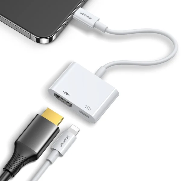 Joyroom S-H141 Lightning (male) - HDMI FullHD 1080p 60Hz (female) / Lightning (female) adapter - whiteeng