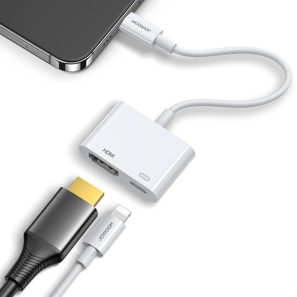 Joyroom S-H141 Lightning (male) - HDMI FullHD 1080p 60Hz (female) / Lightning (female) adapter - whiteeng
