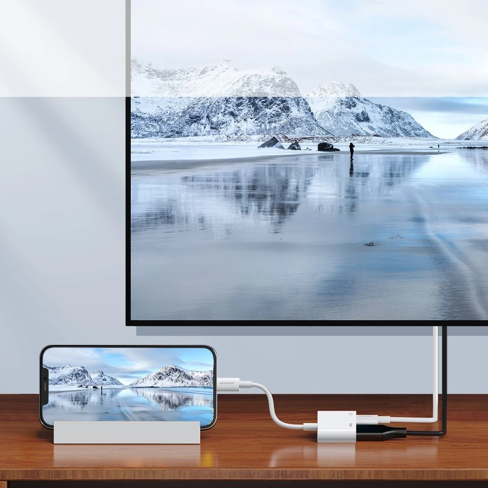 Joyroom S-H141 Lightning (male) - HDMI FullHD 1080p 60Hz (female) / Lightning (female) adapter - whiteeng