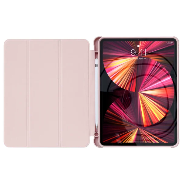 Stand Tablet Case Smart Cover case for iPad Pro 12.9 '' 2021 with stand function pinkeng