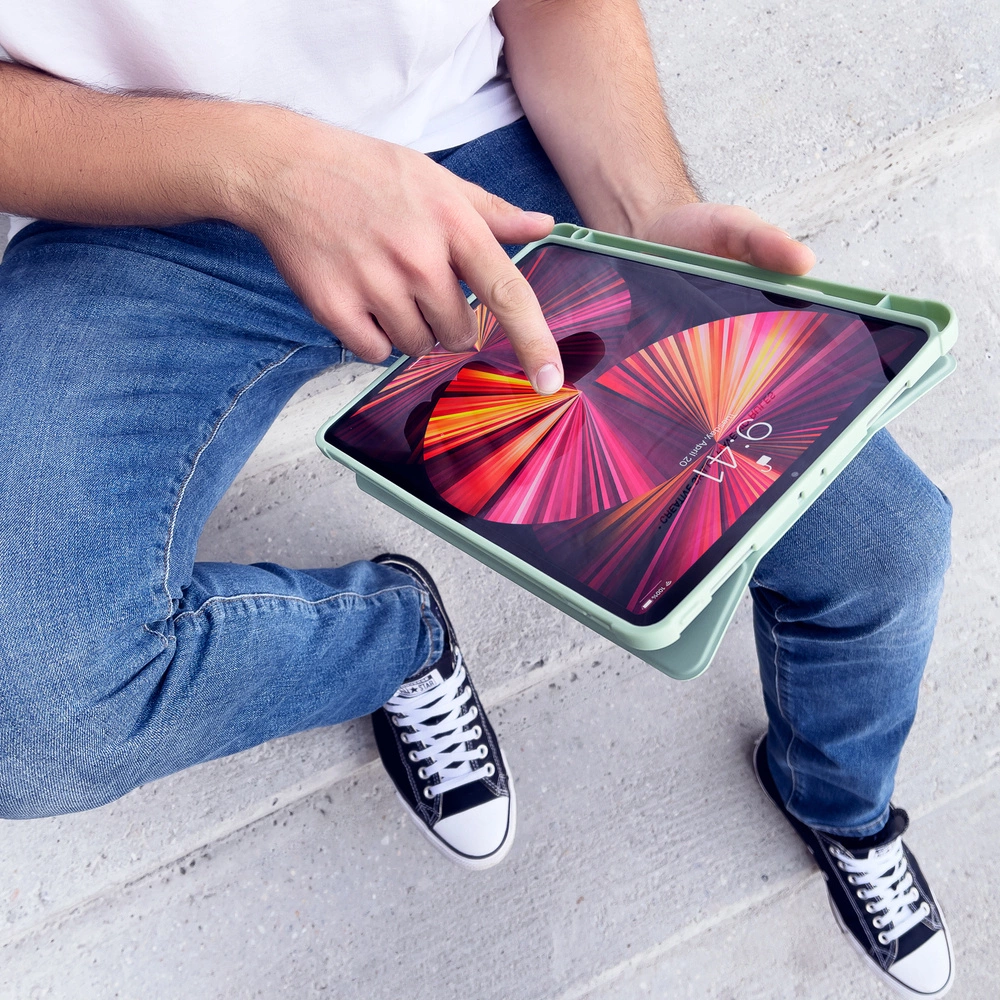 Stand Tablet Case Smart Cover case for iPad Pro 12.9 '' 2021 with stand function pinkeng