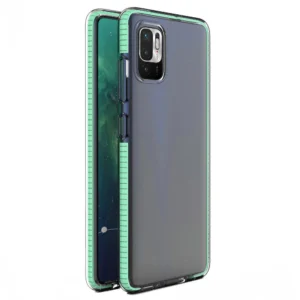 Spring Case clear TPU gel protective cover with colorful frame for Xiaomi Redmi Note 10 5G / Poco M3 Pro minteng