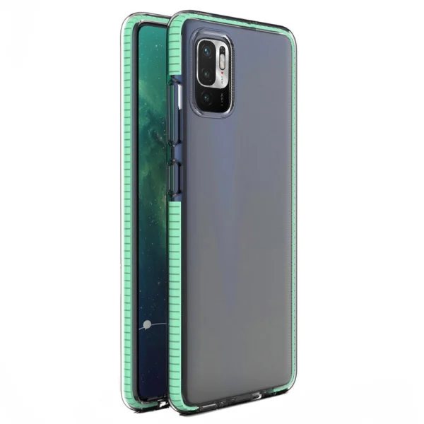 Spring Case clear TPU gel protective cover with colorful frame for Xiaomi Redmi Note 10 5G / Poco M3 Pro minteng