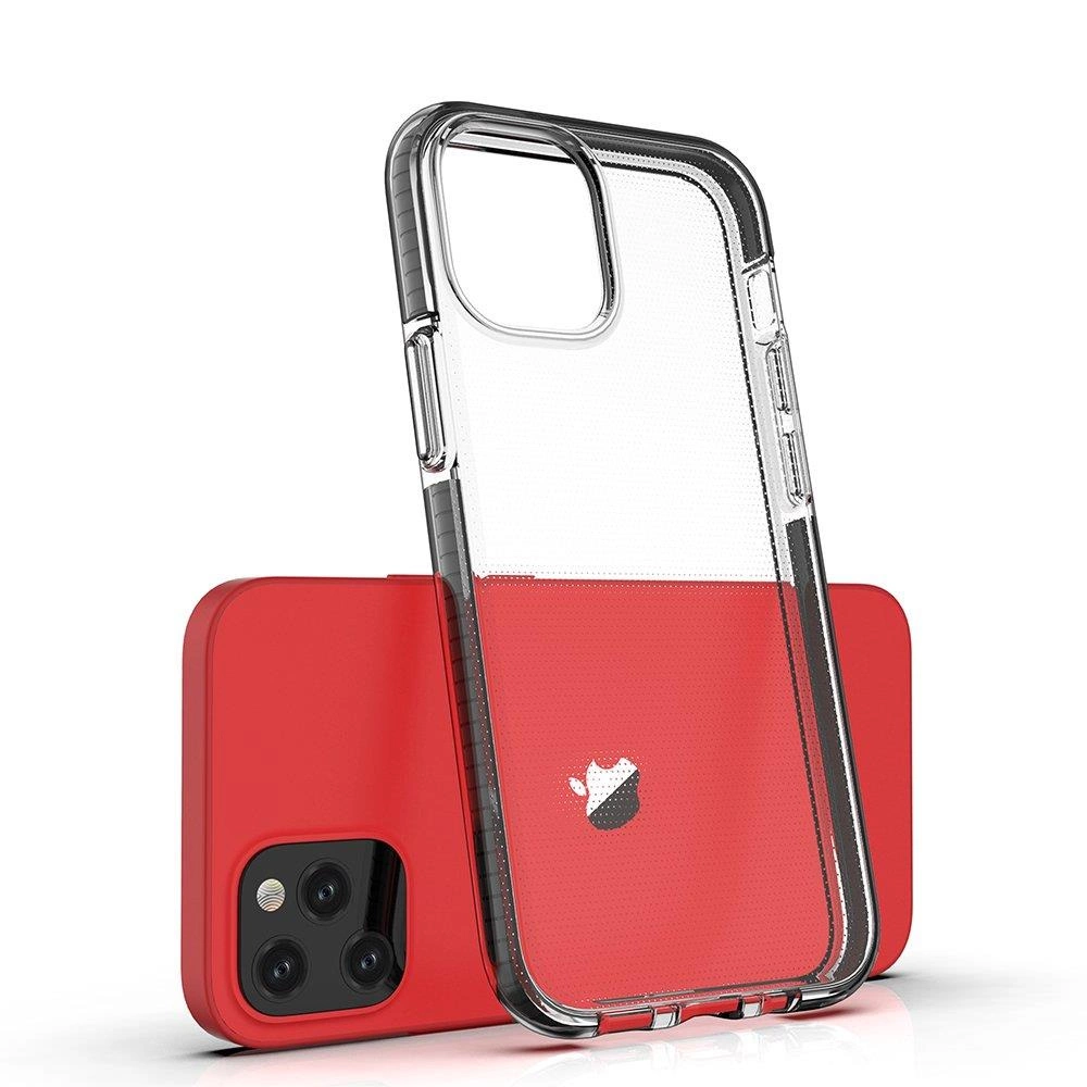 Spring Case clear TPU gel protective cover with colorful frame for iPhone 13 mini light blueeng
