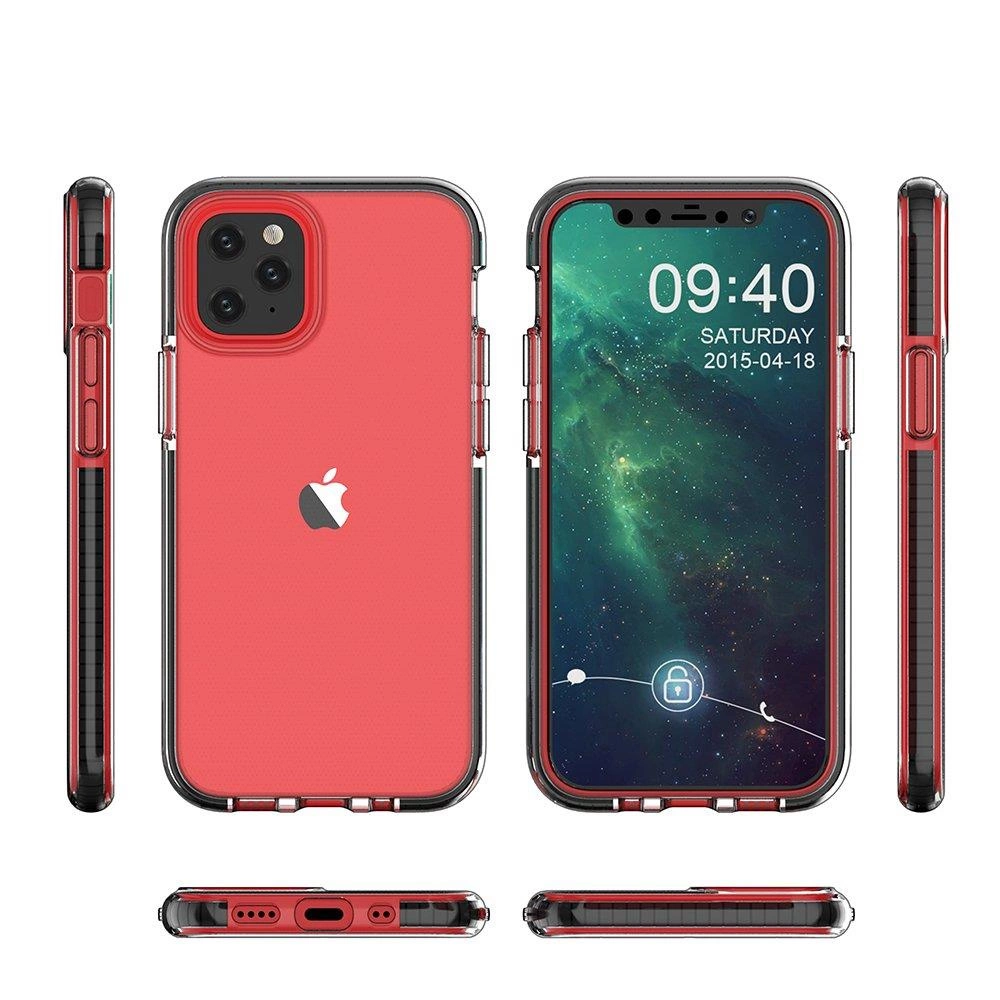 Spring Case clear TPU gel protective cover with colorful frame for iPhone 13 mini yelloweng