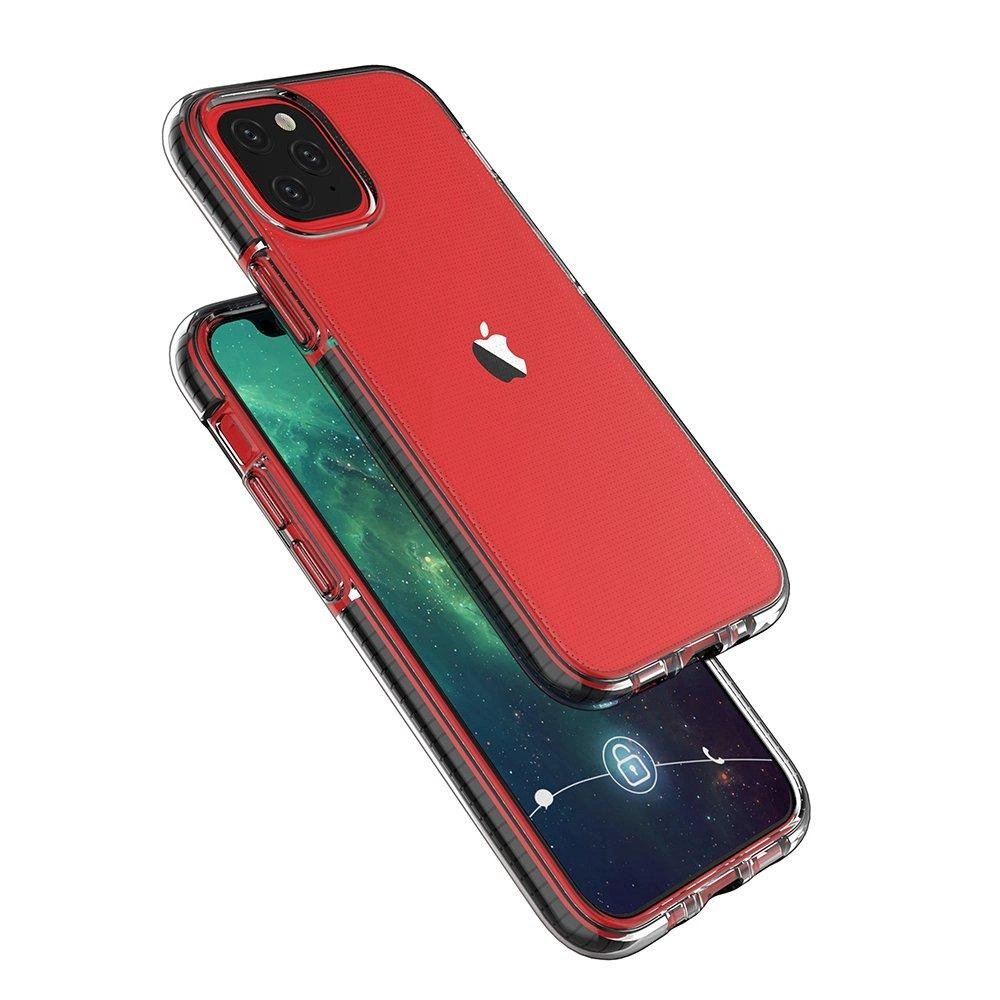 Spring Case clear TPU gel protective cover with colorful frame for iPhone 13 mini yelloweng