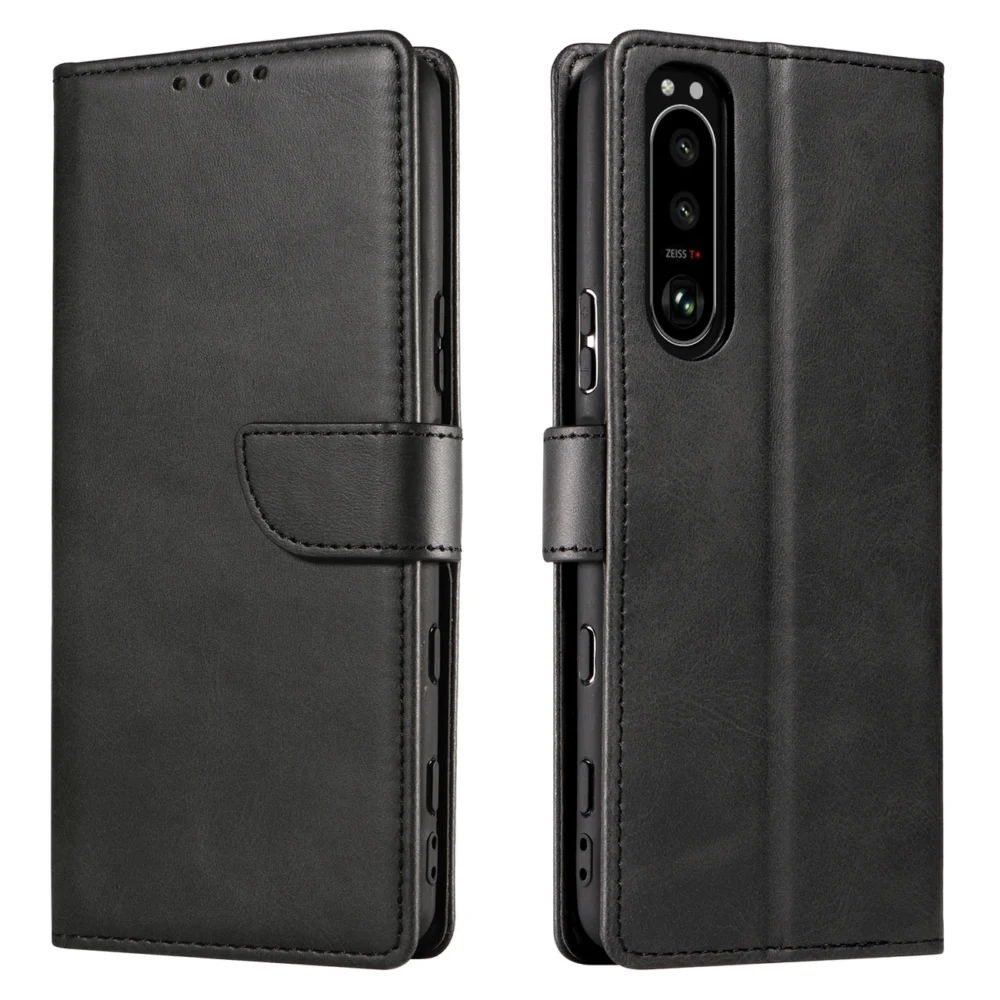 Magnet Case elegant case cover cover with a flap and stand function for Sony Xperia 1 III blackeng