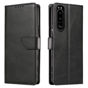 Magnet Case elegant case cover cover with a flap and stand function for Sony Xperia 1 III blackeng