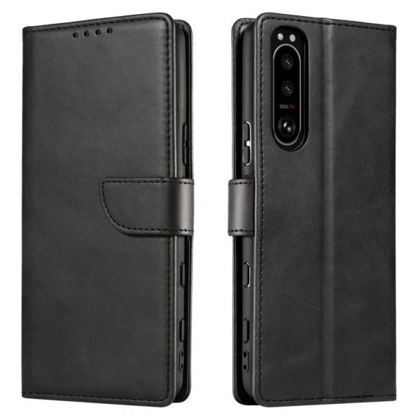 Magnet Case elegant case cover cover with a flap and stand function for Sony Xperia 1 III blackeng