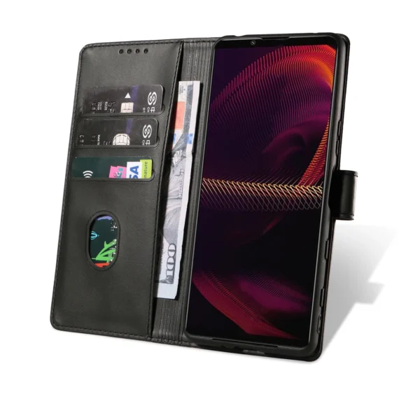 Magnet Case elegant case cover cover with a flap and stand function for Sony Xperia 1 III blackeng