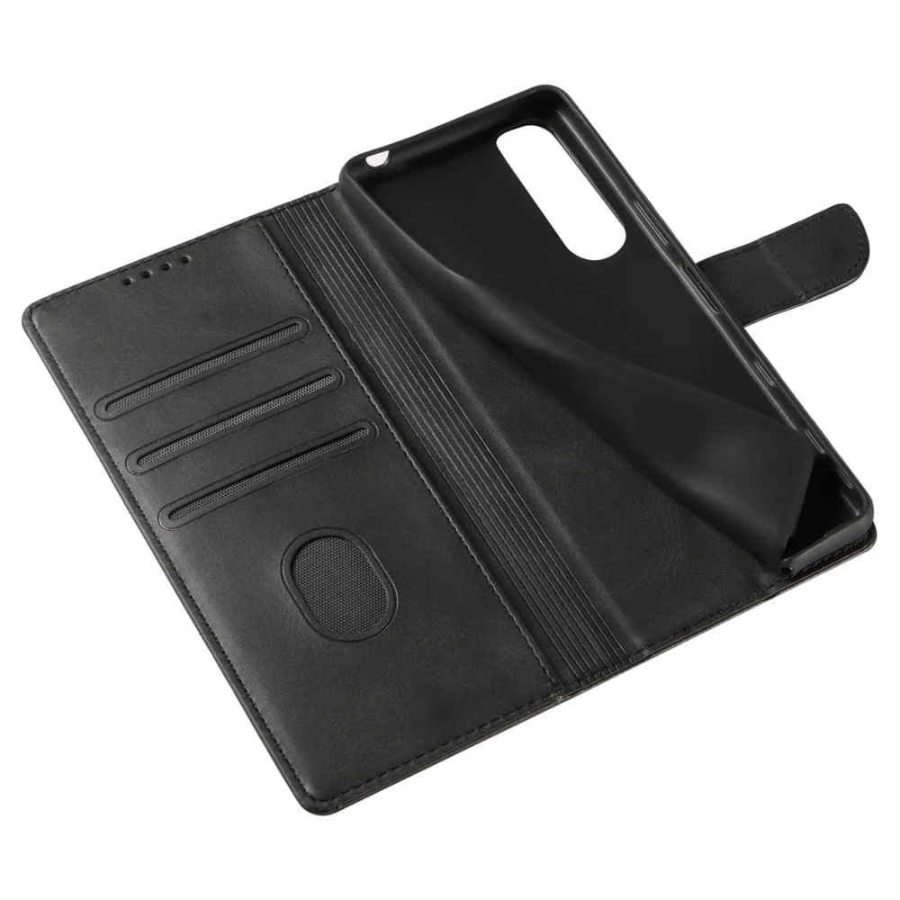 Magnet Case elegant case cover cover with a flap and stand function for Sony Xperia 1 III blackeng