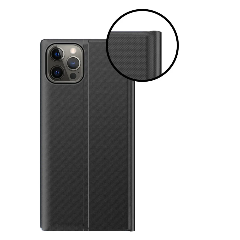 Sleep Case Bookcase Type Case with Smart Window for iPhone 13 Pro Max blackeng