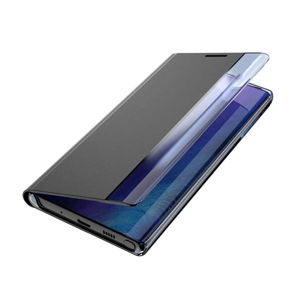 Sleep Case Bookcase Type Case with Smart Window for iPhone 13 Pro Max blackeng