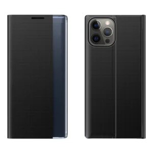 Sleep Case Bookcase Type Case with Smart Window for iPhone 13 Pro Max blackeng