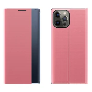 Sleep Case Bookcase Type Case with Smart Window for iPhone 13 Pro Max pinkeng