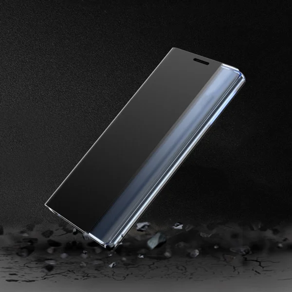 Sleep Case Bookcase Type Case with Smart Window for iPhone 13 blueeng