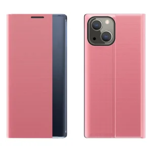 Sleep Case Bookcase Type Case with Smart Window for iPhone 13 pinkeng
