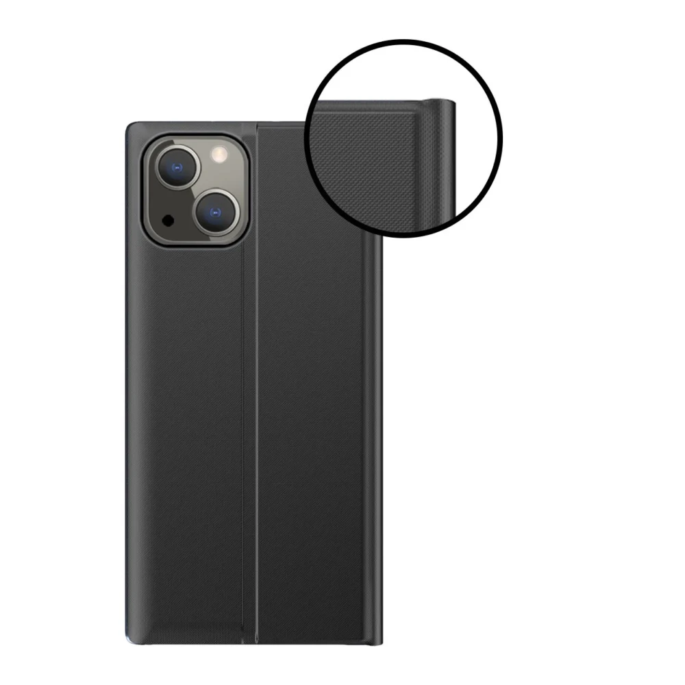 Sleep Case Bookcase Type Case with Smart Window for iPhone 13 mini blueeng