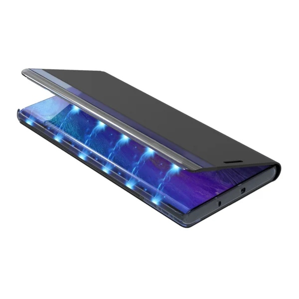 Sleep Case Bookcase Type Case with Smart Window for iPhone 13 mini blueeng