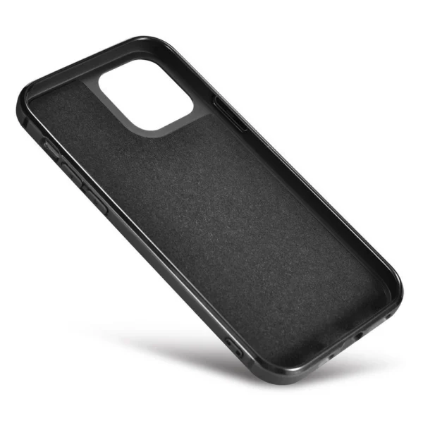 iCarer Leather Oil Wax case covered with natural leather for iPhone 12 Pro Max black (ALI1206-BK)eng
