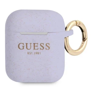Guess GUA2SGGEU AirPods cover purple/purple Silicone Glittereng