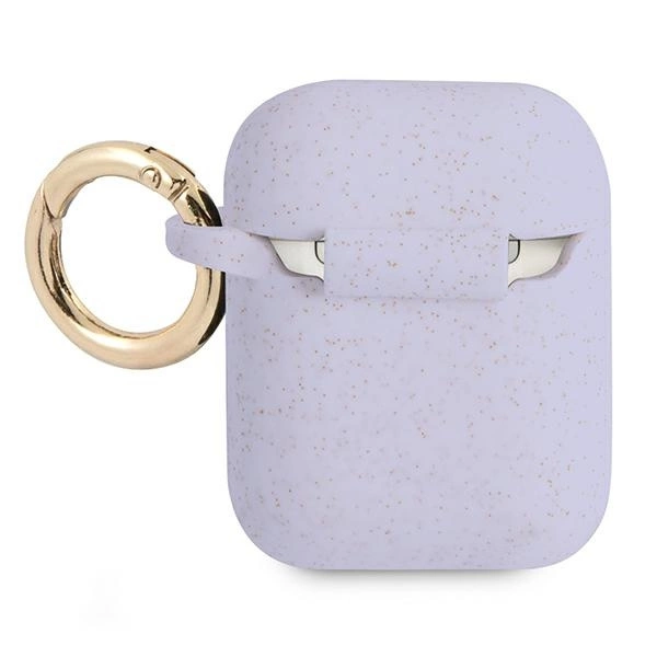 Guess GUA2SGGEU AirPods cover purple/purple Silicone Glittereng