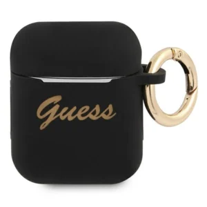 Guess GUA2SSSK AirPods cover black/black Silicone Vintage Scripteng