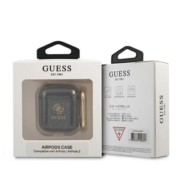 Guess GUA2UCG4GK AirPods cover black/black Glitter Collectioneng