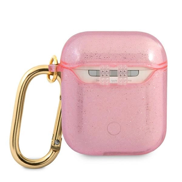 Guess GUA2UCG4GP AirPods cover pink/pink Glitter Collectioneng