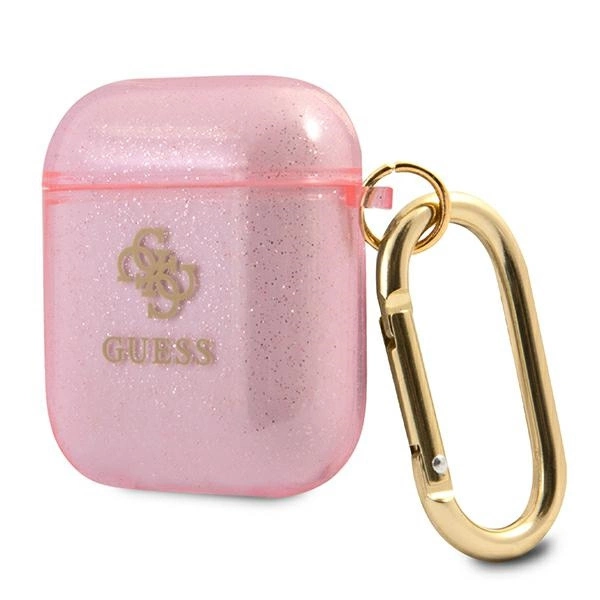 Guess GUA2UCG4GP AirPods cover pink/pink Glitter Collectioneng