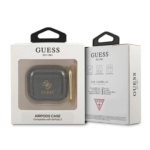 Guess GUA3UCG4GK AirPods 3 cover black/black Glitter Collectioneng