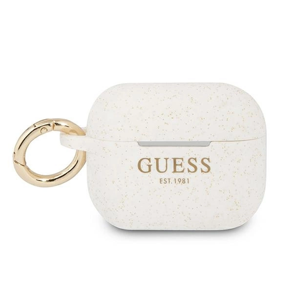 Guess GUAPSGGEH AirPods Pro cover white/white Silicone Glittereng