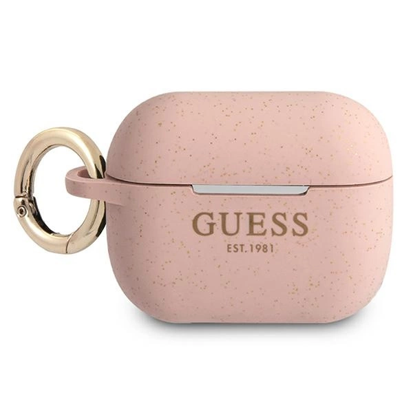 Guess GUAPSGGEP AirPods Pro cover pink/pink Silicone Glittereng