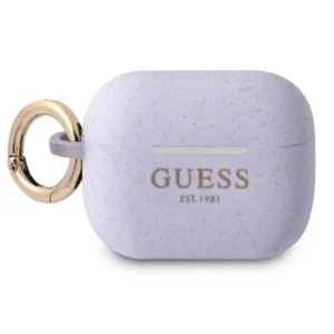 Guess GUAPSGGEU AirPods Pro cover purple/purple Silicone Glittereng