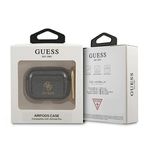 Guess GUAPUCG4GK AirPods Pro cover black/black Glitter Collectioneng