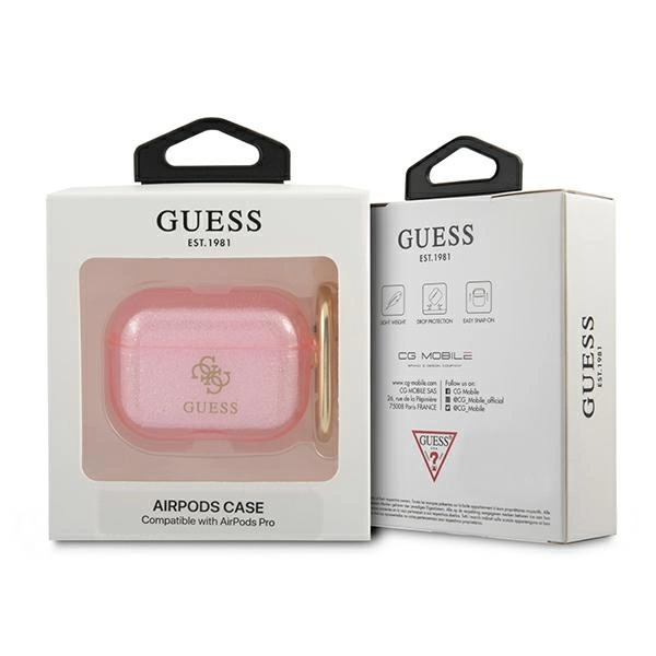 Guess GUAPUCG4GP AirPods Pro cover pink/pink Glitter Collectioneng