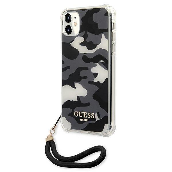 Guess GUHCN61KSARBK iPhone 11 6.1" / Xr black/black hardcase Camo Collectioneng