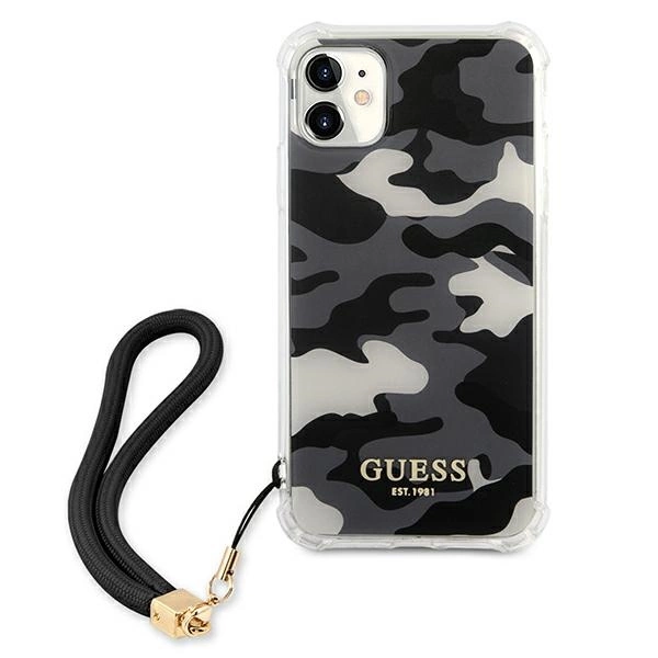Guess GUHCN61KSARBK iPhone 11 6.1" / Xr black/black hardcase Camo Collectioneng