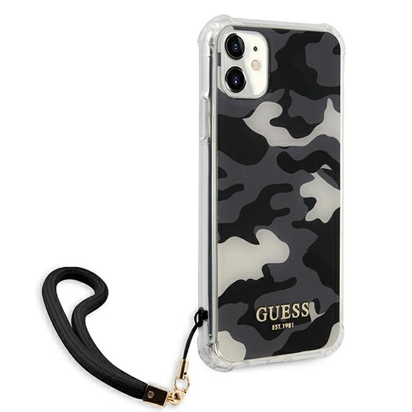 Guess GUHCN61KSARBK iPhone 11 6.1" / Xr black/black hardcase Camo Collectioneng