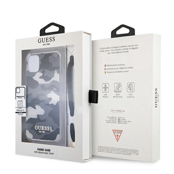 Guess GUHCN61KSARBK iPhone 11 6.1" / Xr black/black hardcase Camo Collectioneng