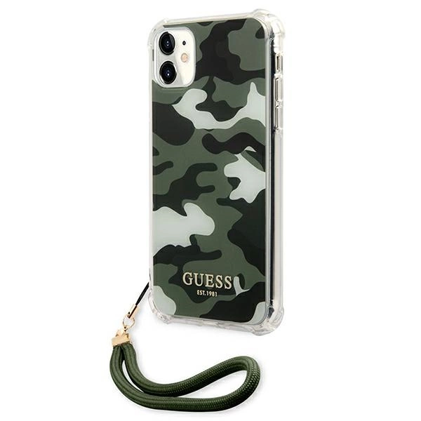 Guess GUHCN61KSARKA iPhone 11 6.1" / Xr green/khaki hardcase Camo Collectioneng