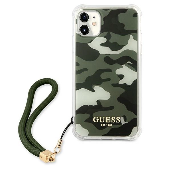 Guess GUHCN61KSARKA iPhone 11 6.1" / Xr green/khaki hardcase Camo Collectioneng