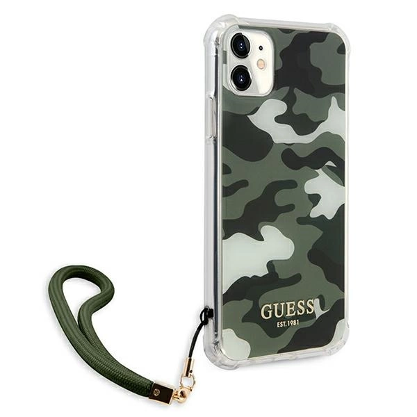 Guess GUHCN61KSARKA iPhone 11 6.1" / Xr green/khaki hardcase Camo Collectioneng