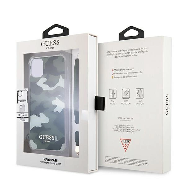Guess GUHCN61KSARKA iPhone 11 6.1" / Xr green/khaki hardcase Camo Collectioneng