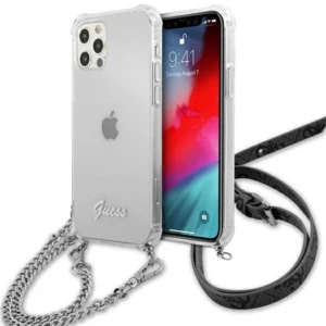 Guess GUHCP12LKC4GSSI iPhone 12 Pro Max 6.7" Transparent hardcase 4G Silver Chaineng