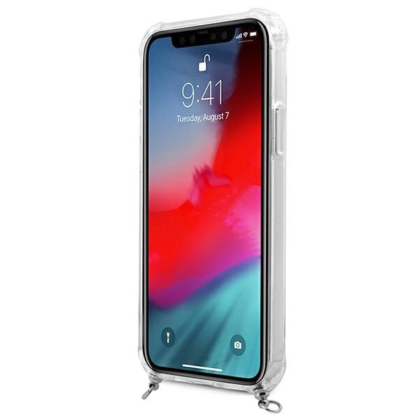 Guess GUHCP12LKC4GSSI iPhone 12 Pro Max 6.7" Transparent hardcase 4G Silver Chaineng