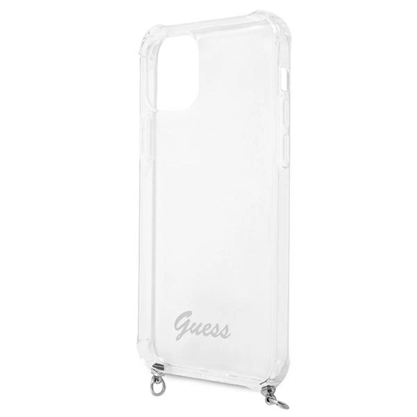 Guess GUHCP12LKC4GSSI iPhone 12 Pro Max 6.7" Transparent hardcase 4G Silver Chaineng