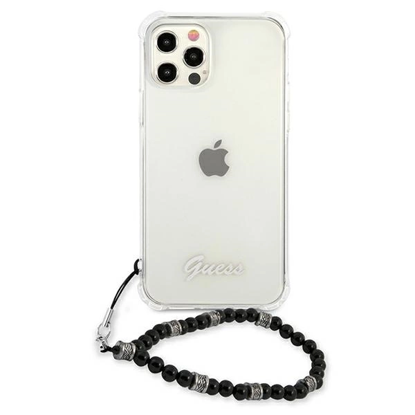 Guess GUHCP12LKPSBK iPhone 12 Pro Max 6.7" Transparent hardcase Black Pearleng