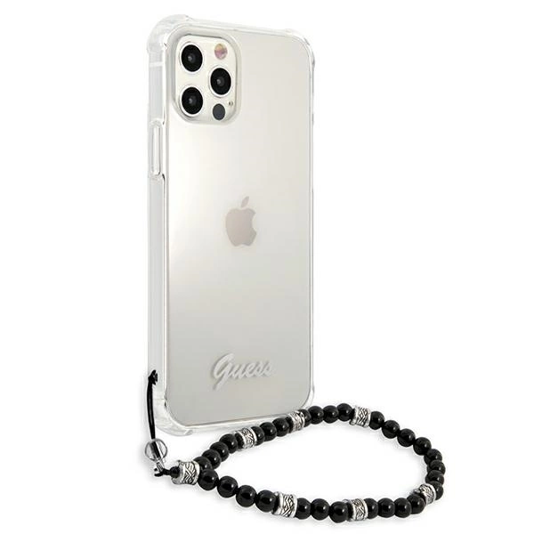 Guess GUHCP12LKPSBK iPhone 12 Pro Max 6.7" Transparent hardcase Black Pearleng