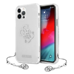Guess GUHCP12LKS4GSI iPhone 12 Pro Max 6.7" Transparent hardcase 4G Silver Charms Collectioneng